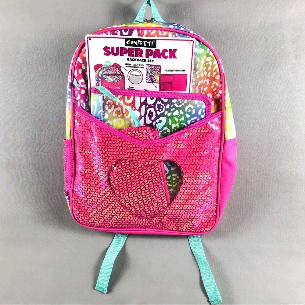 Confetti Backpack Superpack Set